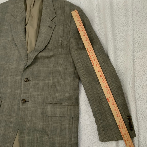 Lauren Ralph Lauren Blazer Sport Coat Jacket 42R 100% Wool Brown Tan Houndstooth - Picture 15 of 15